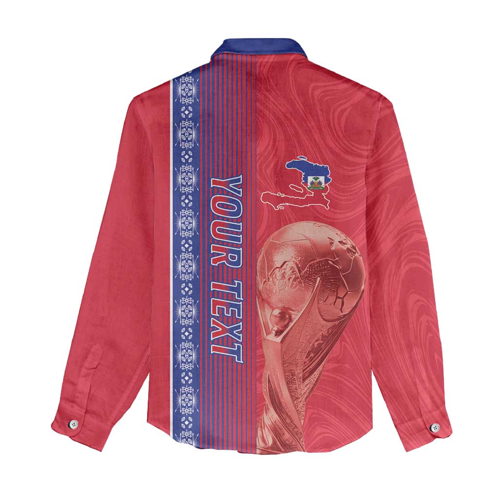 Custom Afro-Haiti Football Women Casual Shirt 2026 Grenadye Alaso Red Version - African Pride