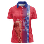 Custom Afro-Haiti Football Women Polo Shirt 2026 Grenadye Alaso Red Version - African Pride