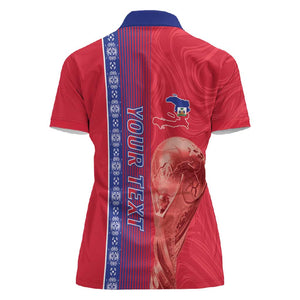 Custom Afro-Haiti Football Women Polo Shirt 2026 Grenadye Alaso Red Version - African Pride