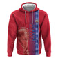 Custom Afro-Haiti Football Zip Hoodie 2026 Grenadye Alaso Red Version - African Pride