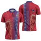 Custom Afro-Haiti Football Zipper Polo Shirt 2026 Grenadye Alaso Red Version - African Pride