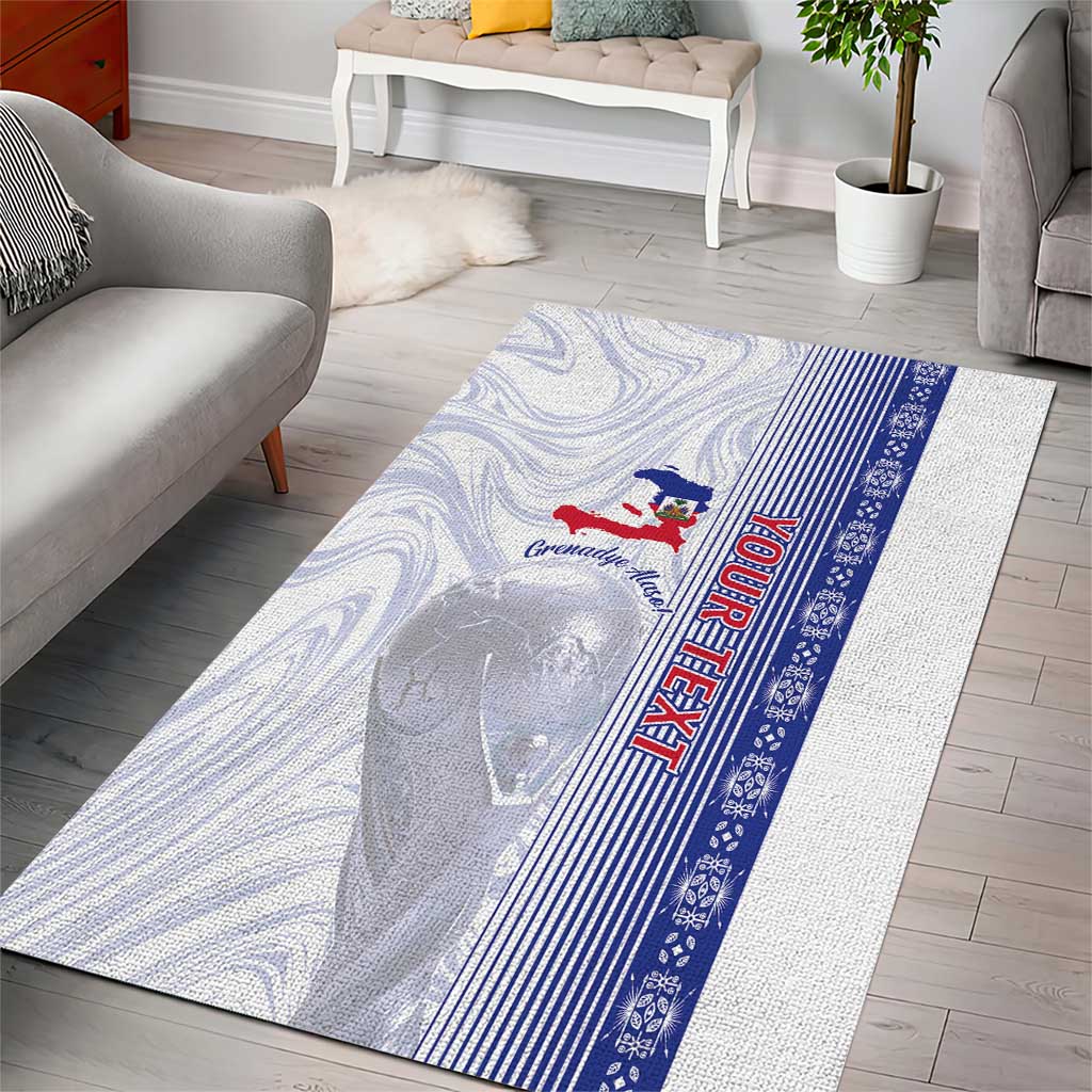 Custom Afro-Haiti Football Area Rug 2026 Grenadye Alaso White Version - African Pride