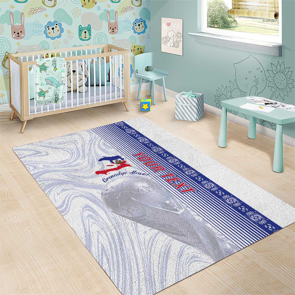 Custom Afro-Haiti Football Area Rug 2026 Grenadye Alaso White Version - African Pride