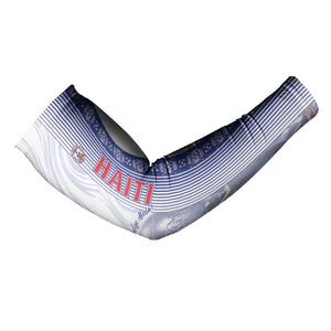 Custom Afro-Haiti Football Arm Sleeves 2026 Grenadye Alaso White Version - African Pride