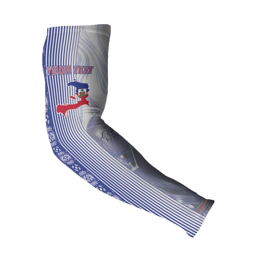 Custom Afro-Haiti Football Arm Sleeves 2026 Grenadye Alaso White Version - African Pride