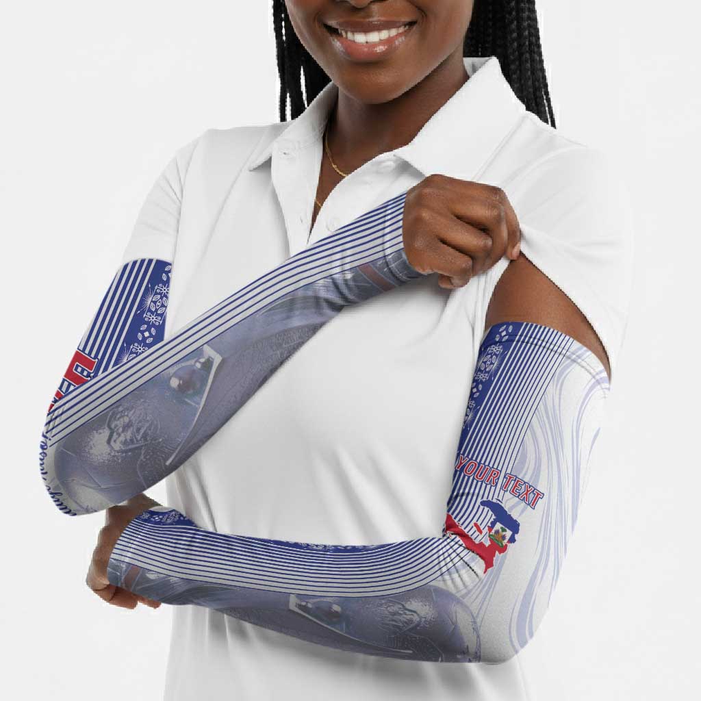 Custom Afro-Haiti Football Arm Sleeves 2026 Grenadye Alaso White Version - African Pride