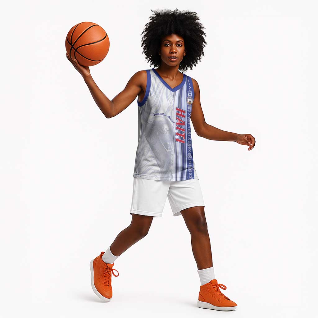 Custom Afro-Haiti Football Basketball Jersey 2026 Grenadye Alaso White Version - African Pride