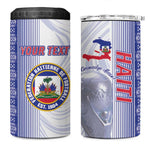 Custom Afro-Haiti Football 4 in 1 Can Cooler Tumbler 2026 Grenadye Alaso White Version - African Pride