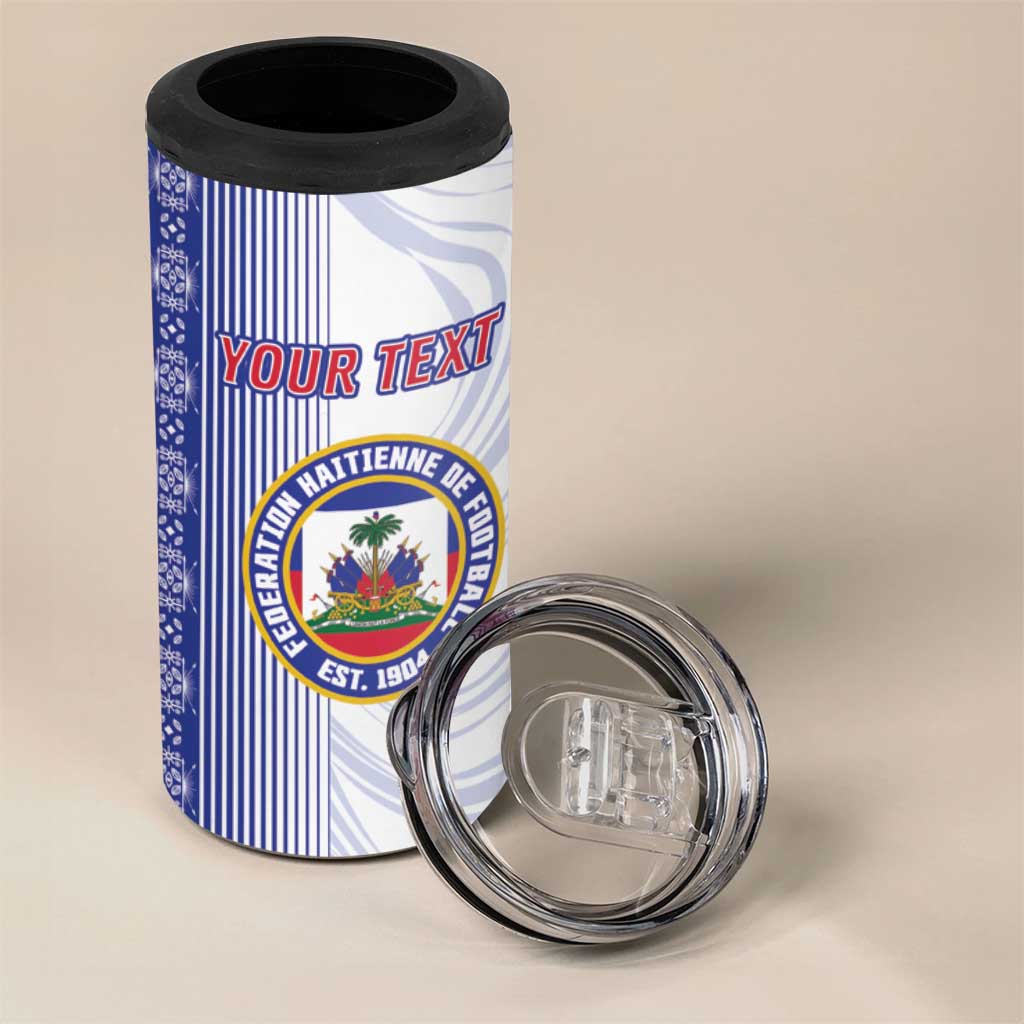 Custom Afro-Haiti Football 4 in 1 Can Cooler Tumbler 2026 Grenadye Alaso White Version - African Pride