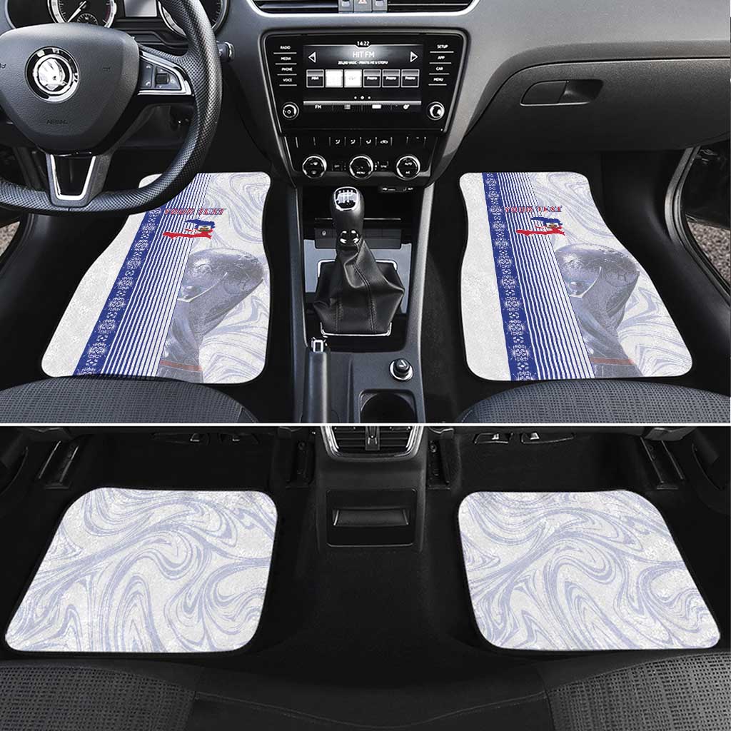 Custom Afro-Haiti Football Car Mats 2026 Grenadye Alaso White Version - African Pride