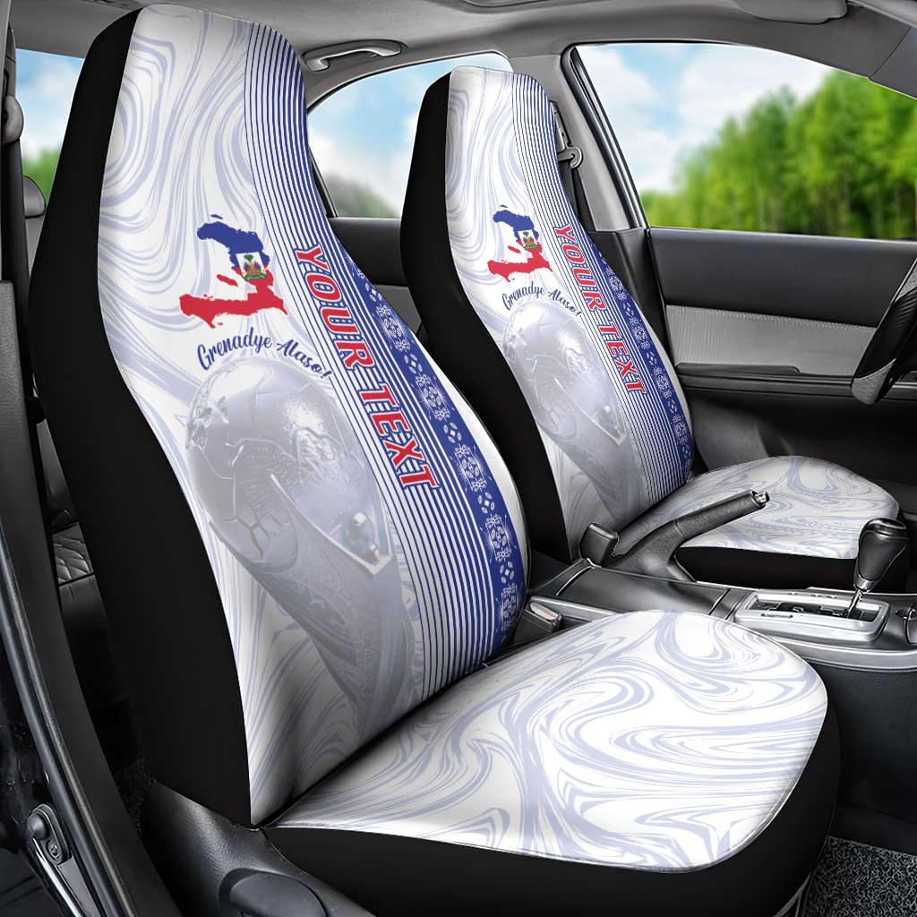Custom Afro-Haiti Football Car Seat Cover 2026 Grenadye Alaso White Version - African Pride