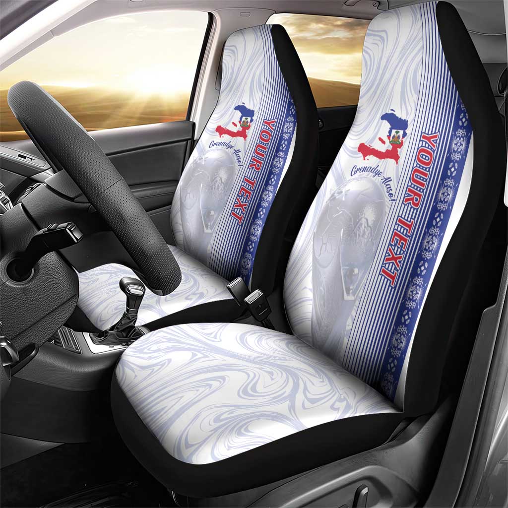 Custom Afro-Haiti Football Car Seat Cover 2026 Grenadye Alaso White Version - African Pride