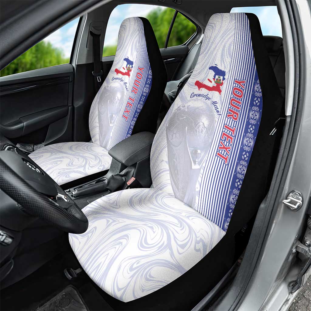 Custom Afro-Haiti Football Car Seat Cover 2026 Grenadye Alaso White Version - African Pride