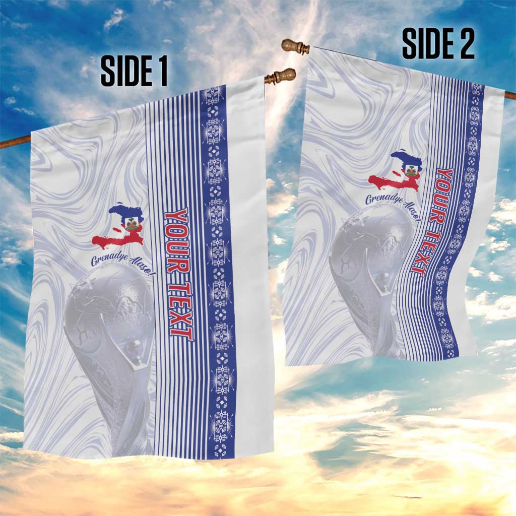 Custom Afro-Haiti Football Garden Flag 2026 Grenadye Alaso White Version - African Pride