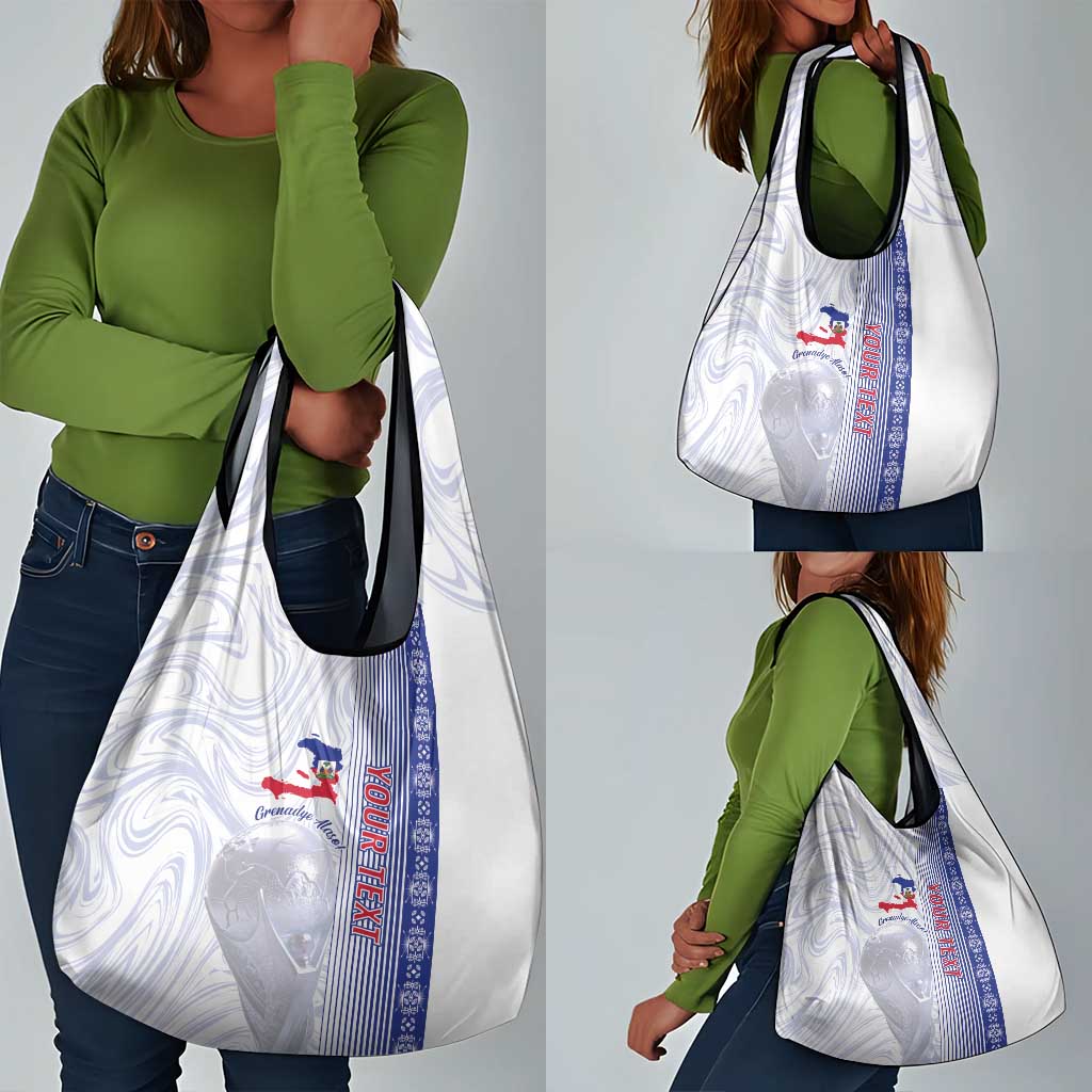 Custom Afro-Haiti Football Grocery Bag 2026 Grenadye Alaso White Version - African Pride