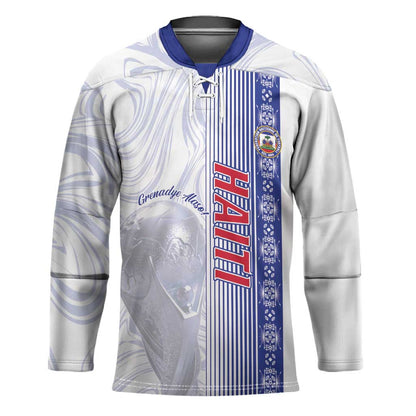 Custom Afro-Haiti Football Hockey Jersey 2026 Grenadye Alaso White Version - African Pride