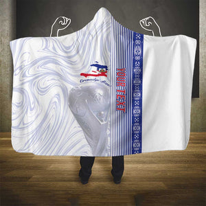 Custom Afro-Haiti Football Hooded Blanket 2026 Grenadye Alaso White Version - African Pride