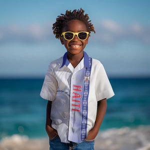Custom Afro-Haiti Football Kid Hawaiian Shirt 2026 Grenadye Alaso White Version LT14