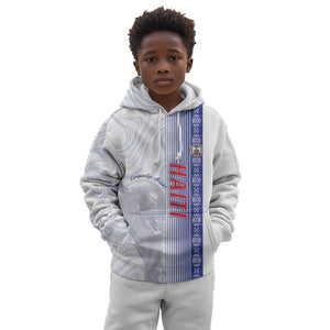 Custom Afro-Haiti Football Kid Hoodie 2026 Grenadye Alaso White Version - African Pride