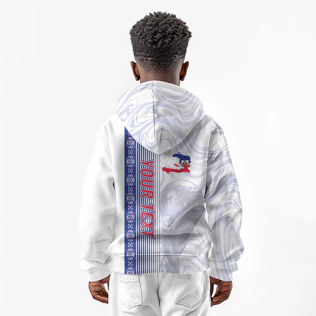 Custom Afro-Haiti Football Kid Hoodie 2026 Grenadye Alaso White Version - African Pride