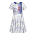 Custom Afro-Haiti Football Kid Short Sleeve Dress 2026 Grenadye Alaso White Version LT14
