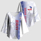 Custom Afro-Haiti Football Kimono Sleeve Blouse 2026 Grenadye Alaso White Version - African Pride