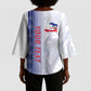 Custom Afro-Haiti Football Kimono Sleeve Blouse 2026 Grenadye Alaso White Version - African Pride