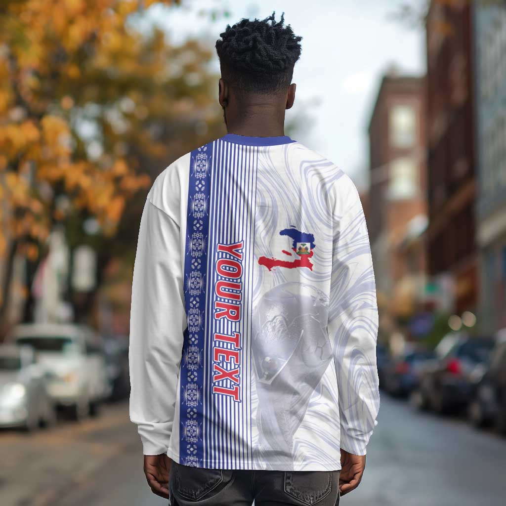 Custom Afro-Haiti Football Long Sleeve Shirt 2026 Grenadye Alaso White Version - African Pride