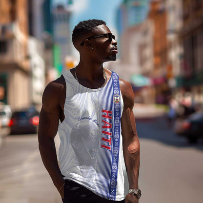 Custom Afro-Haiti Football Men Tank Top 2026 Grenadye Alaso White Version - African Pride