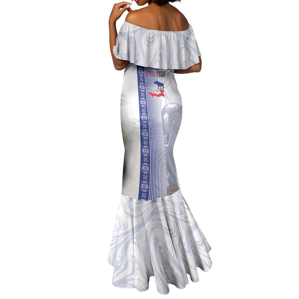 Custom Afro-Haiti Football Mermaid Dress 2026 Grenadye Alaso White Version - African Pride