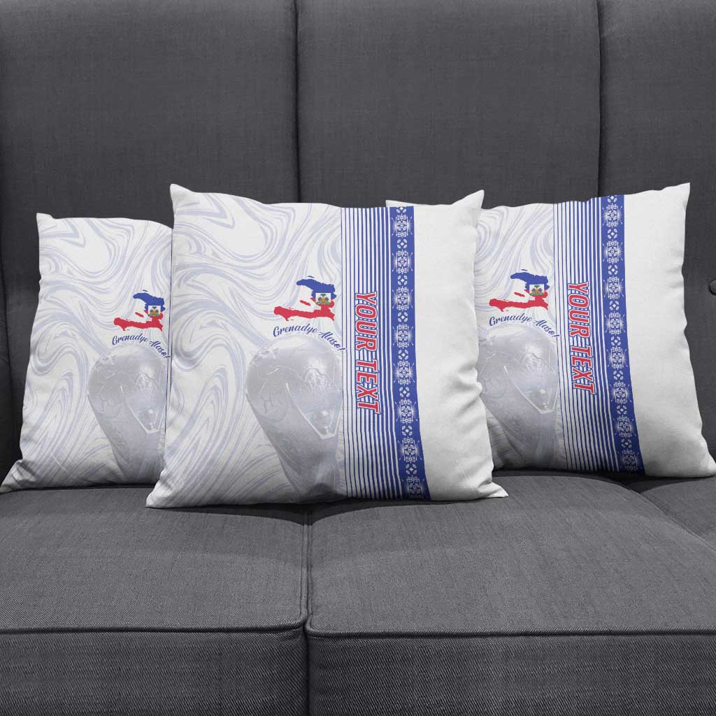 Custom Afro-Haiti Football Pillow Cover 2026 Grenadye Alaso White Version - African Pride