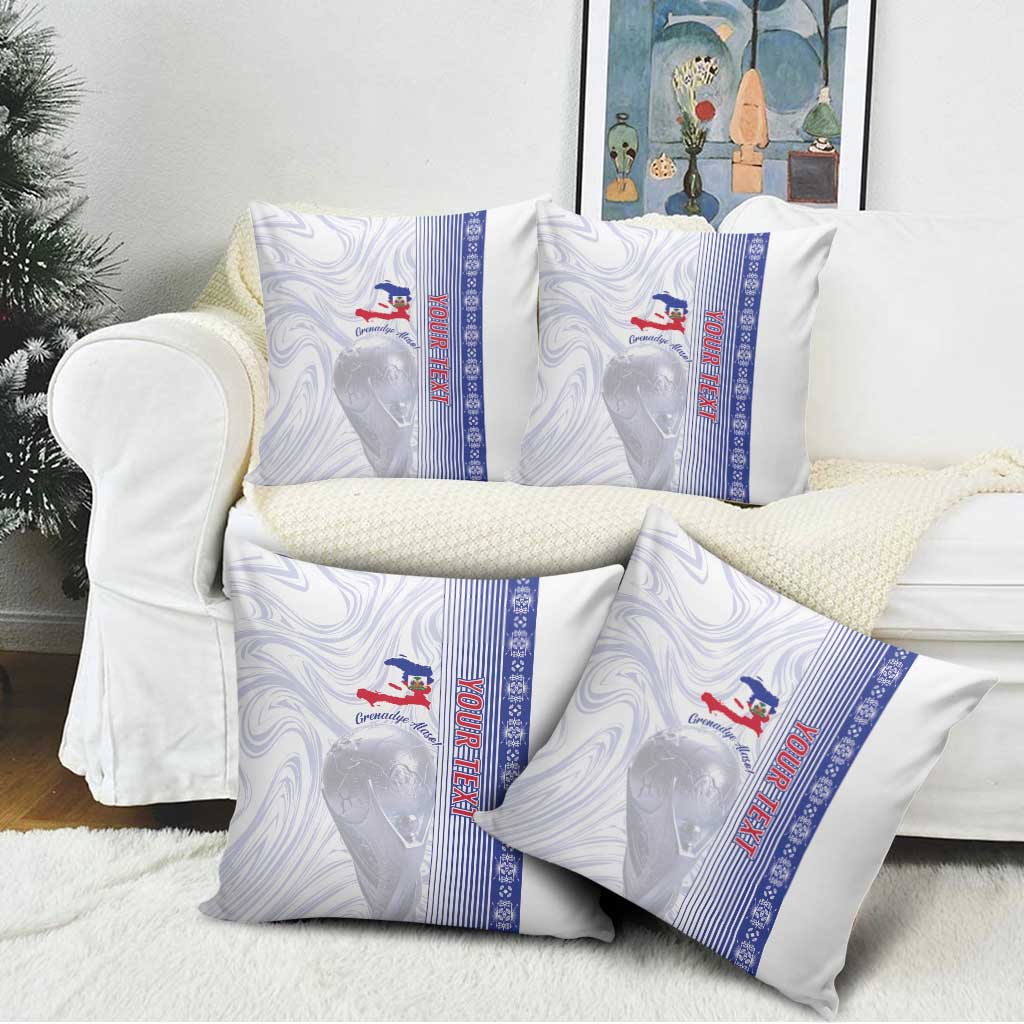 Custom Afro-Haiti Football Pillow Cover 2026 Grenadye Alaso White Version - African Pride