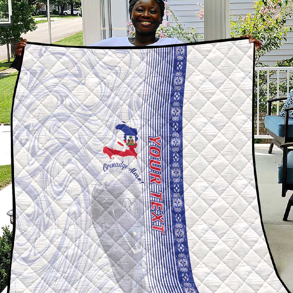 Custom Afro-Haiti Football Quilt 2026 Grenadye Alaso White Version - African Pride