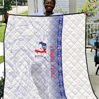 Custom Afro-Haiti Football Quilt 2026 Grenadye Alaso White Version - African Pride