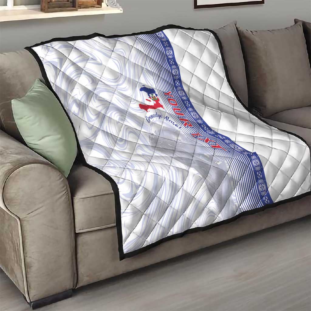 Custom Afro-Haiti Football Quilt 2026 Grenadye Alaso White Version - African Pride