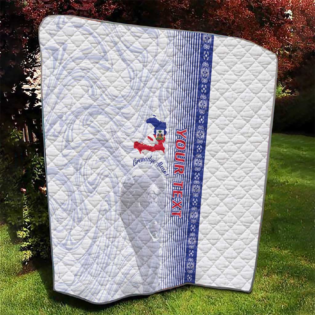 Custom Afro-Haiti Football Quilt 2026 Grenadye Alaso White Version - African Pride