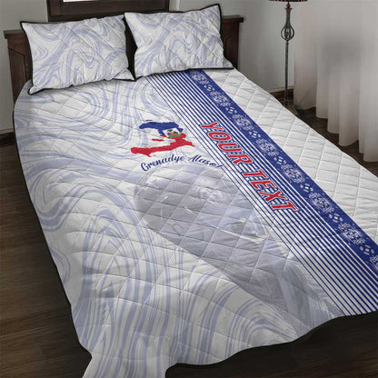 Custom Afro-Haiti Football Quilt Bed Set 2026 Grenadye Alaso White Version - African Pride