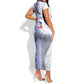 Custom Afro-Haiti Football Short Sleeve Bodycon Dress 2026 Grenadye Alaso White Version LT14