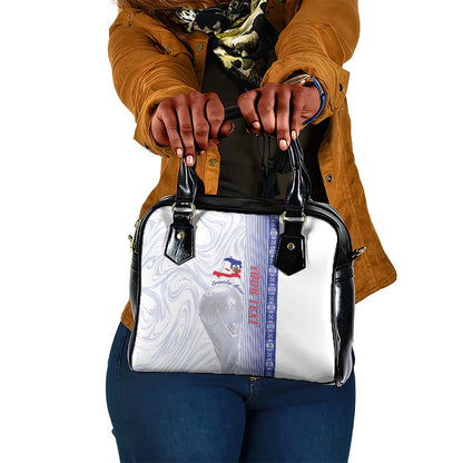 Custom Afro-Haiti Football Shoulder Handbag 2026 Grenadye Alaso White Version - African Pride