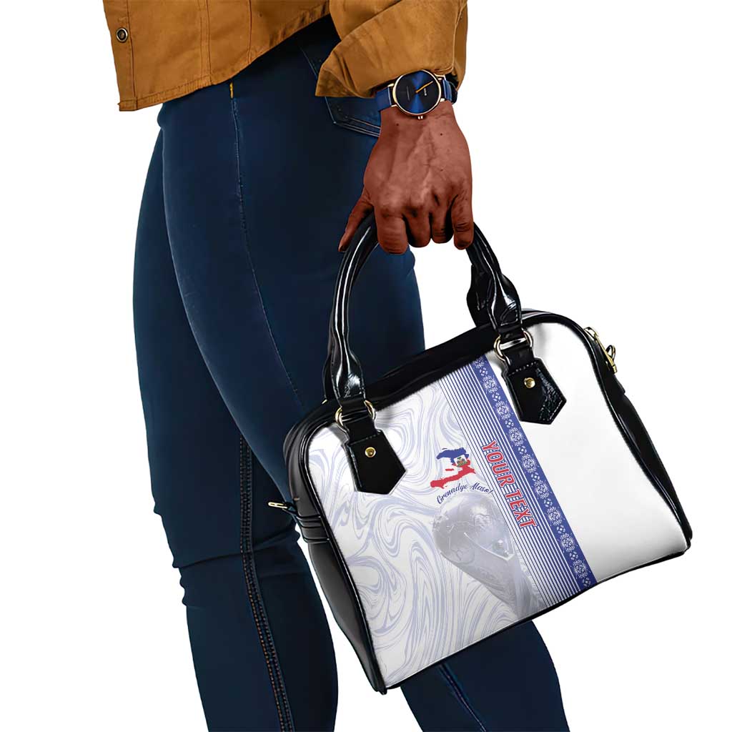 Custom Afro-Haiti Football Shoulder Handbag 2026 Grenadye Alaso White Version - African Pride