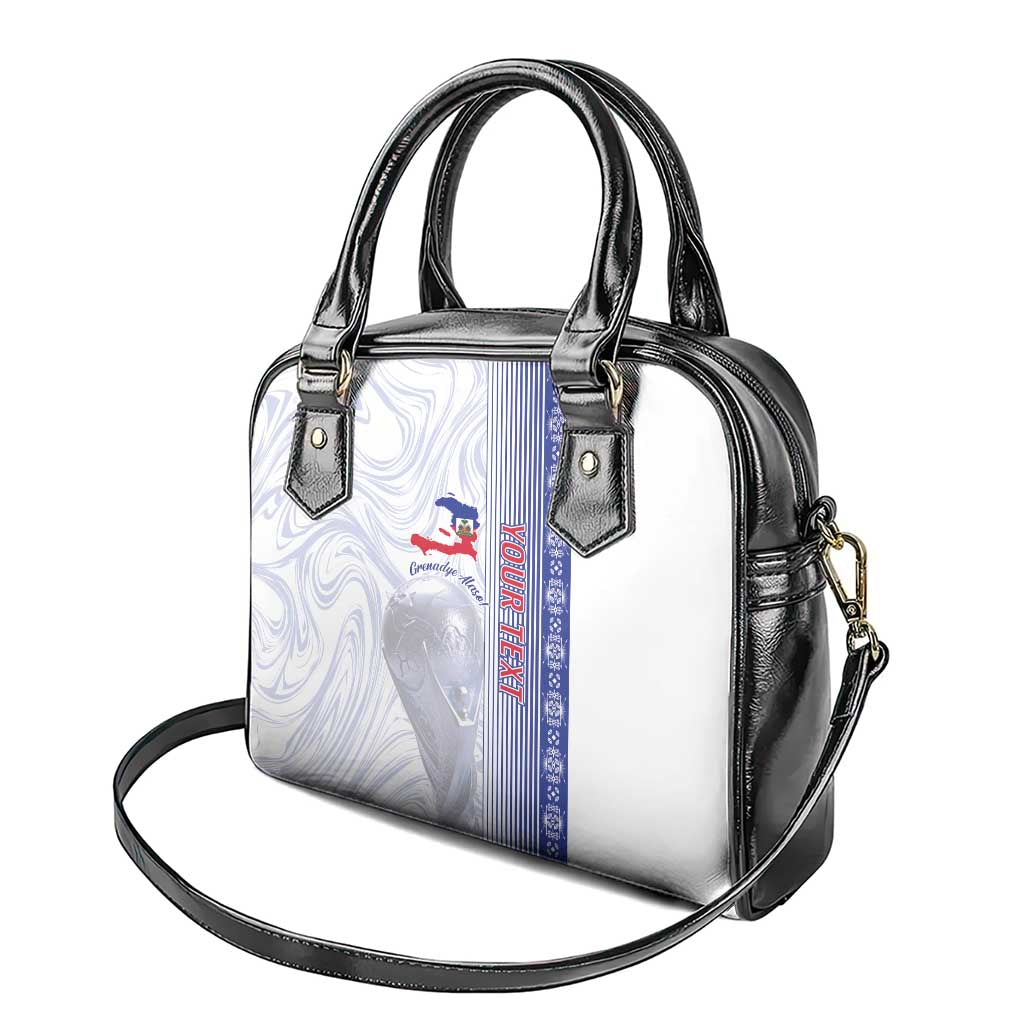 Custom Afro-Haiti Football Shoulder Handbag 2026 Grenadye Alaso White Version - African Pride