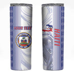 Custom Afro-Haiti Football Skinny Tumbler 2026 Grenadye Alaso White Version - African Pride