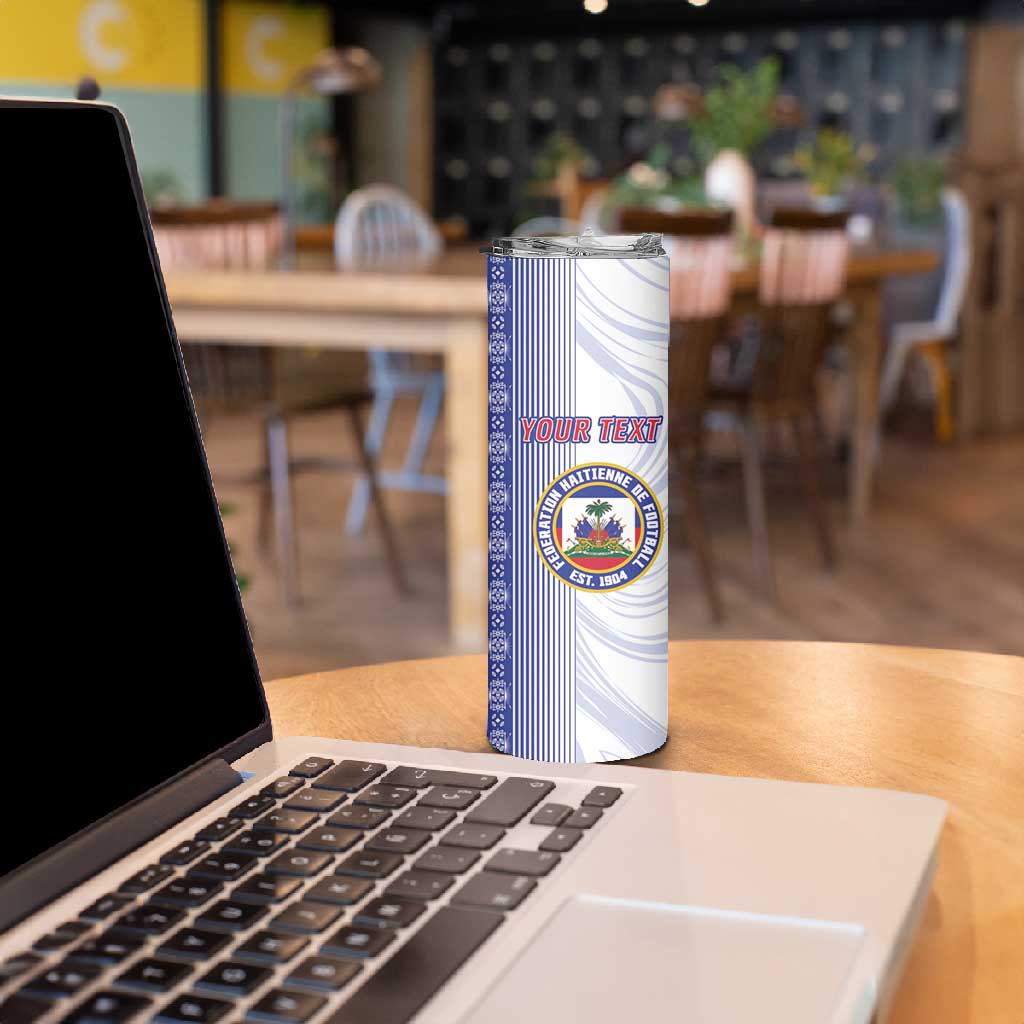 Custom Afro-Haiti Football Skinny Tumbler 2026 Grenadye Alaso White Version - African Pride
