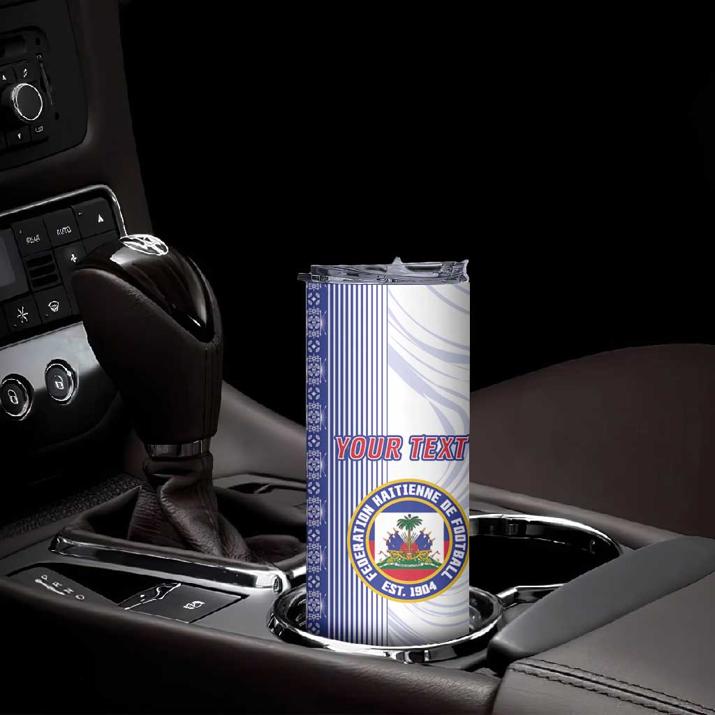 Custom Afro-Haiti Football Skinny Tumbler 2026 Grenadye Alaso White Version - African Pride