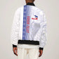 Custom Afro-Haiti Football Sleeve Zip Bomber Jacket 2026 Grenadye Alaso White Version - African Pride