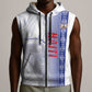 Custom Afro-Haiti Football Sleeveless Zip Hoodie 2026 Grenadye Alaso White Version - African Pride