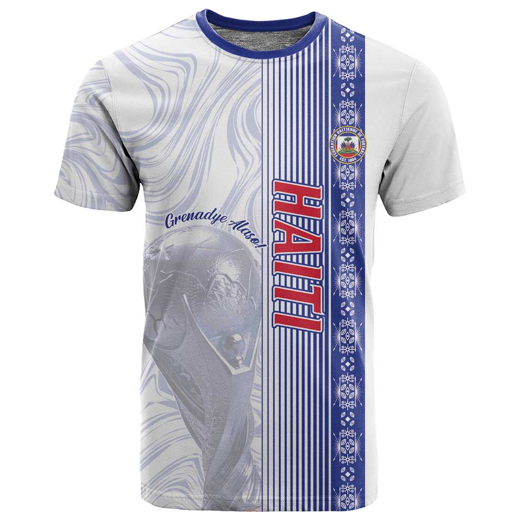 Custom Afro-Haiti Football T shirt 2026 Grenadye Alaso White Version - African Pride