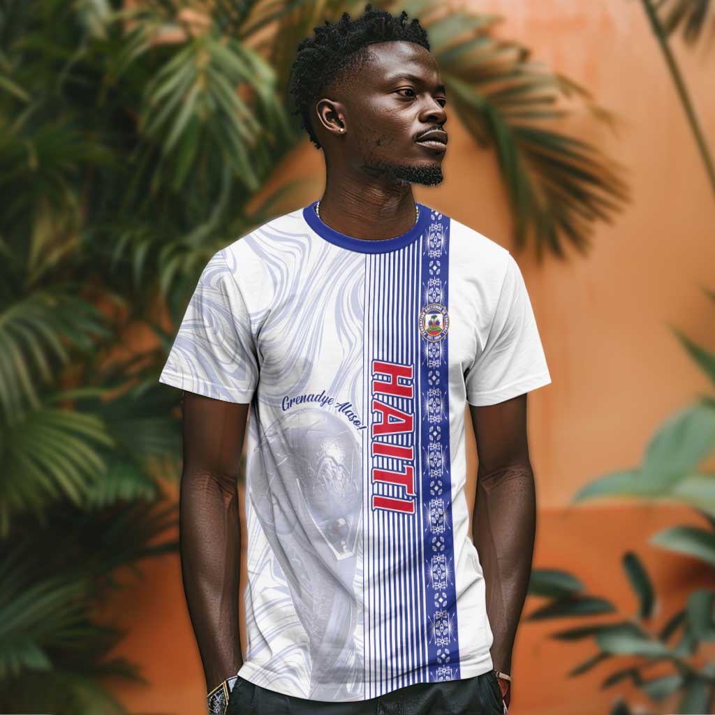 Custom Afro-Haiti Football T shirt 2026 Grenadye Alaso White Version - African Pride