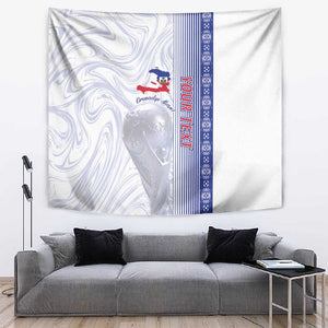 Custom Afro-Haiti Football Tapestry 2026 Grenadye Alaso White Version - African Pride