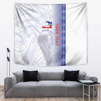 Custom Afro-Haiti Football Tapestry 2026 Grenadye Alaso White Version - African Pride